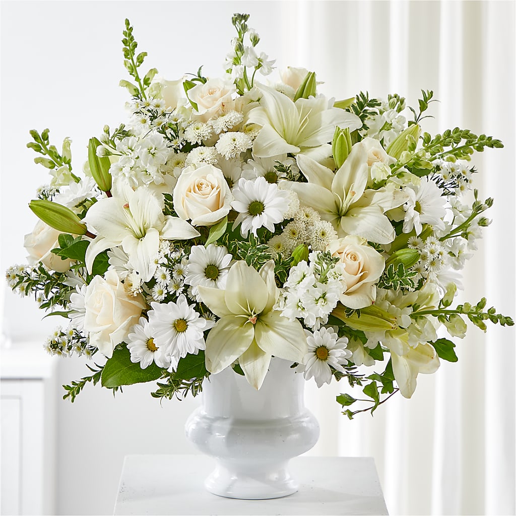 Uplifting Urn Arrangement – Flowers Within Hours, Palos Heights IL