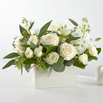 Fresh Linen Box Bouquet –  Flowers Within Hours, Palos Heights IL