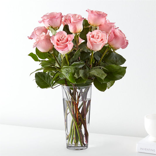 Long Stem Pink Rose Bouquet –  Flowers Within Hours, Palos Heights IL